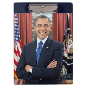 Oval Office Portrait, Obama Barack US President Clipboard