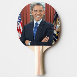 Oval Office Portrait, Obama Barack US President Ping Pong Paddle