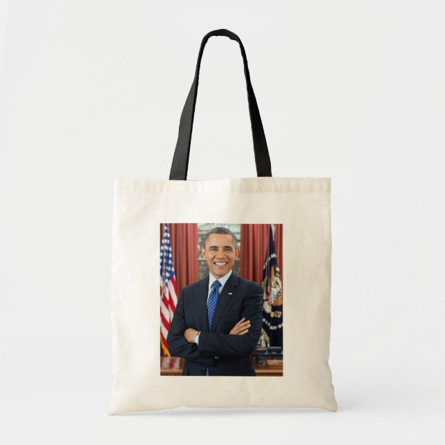 Oval Office Portrait, Obama Barack US President Tote Bag (Front)