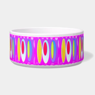 Oval pattern art in mixed colours bright modern   