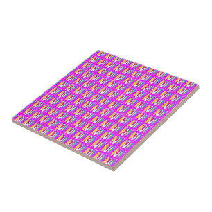 Oval pattern art in mixed colours bright modern tile
