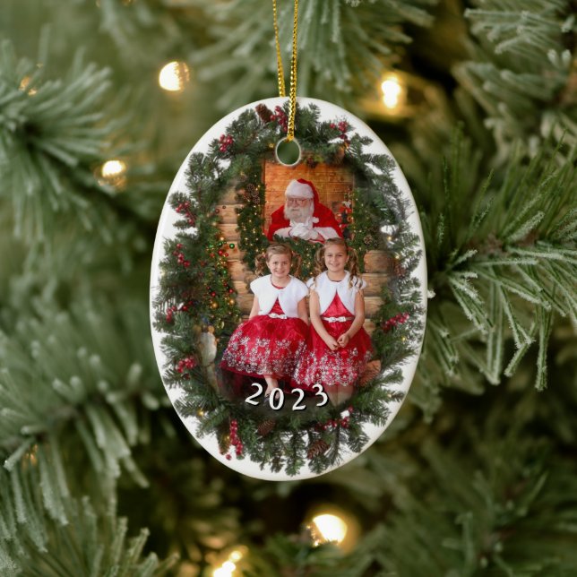 Oval Photo Garland Ornement (Arbre)