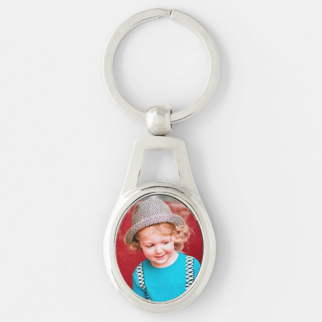 Oval Photo Keychain (Front)