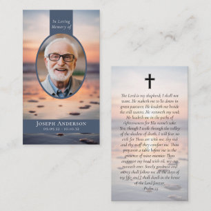 Oval Photo Ocean Memorial Prayer Card