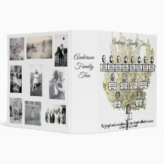 Oval Photos Family Tree Springtime White Binder