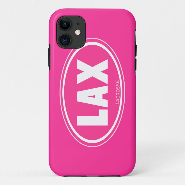 Oval - pink lacrosse iphone 5 case (Back)