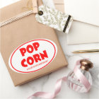 Oval Popcorn Personalized Stickers