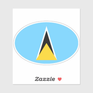 Oval Saint Lucia Flag