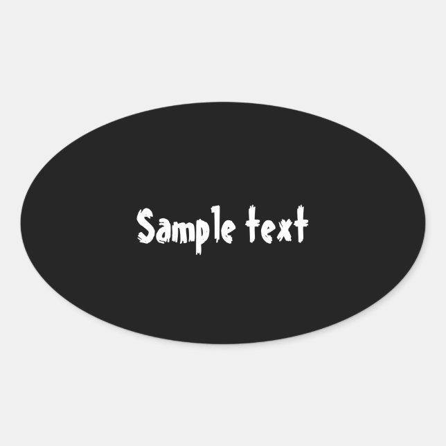 OVAL  Shades - EDIT Colour Shade ADD Text Image Oval Sticker (Front)