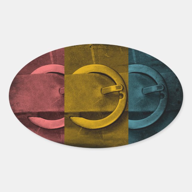Oval Sticker with Buckles (Front)