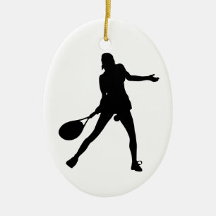 Oval Tennis Christmas Ornament for Girls