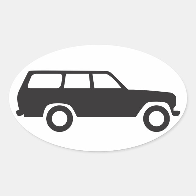 Oval Toyota Land Cruiser 60 Series Icon Sticker (Front)