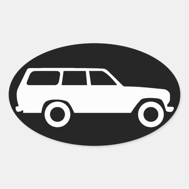 Oval Toyota Land Cruiser 60 Series Icon Sticker B (Front)