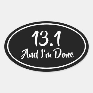 Ovale 13.1 et demi-marathon Oval Sticker du coureur