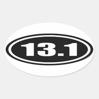 Ovale 13.1 Sticker Texte blanc sur Arrière - plan noir