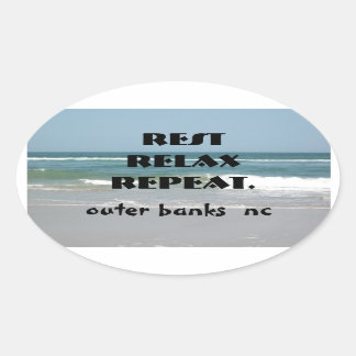 Ovale BANQUES EXTÉRIEURES STICKER OVAL repos relâcher ré