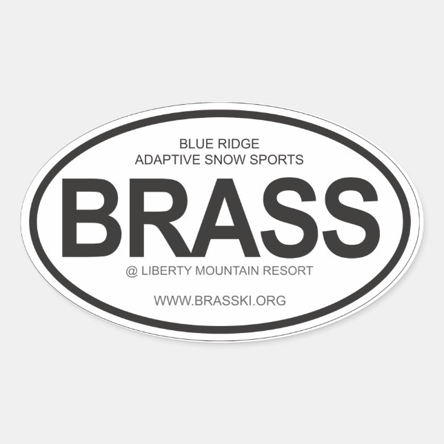 Ovale BRASS Sticker (Devant)