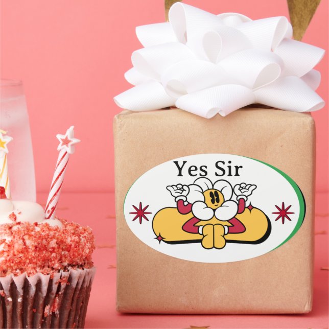 Ovale Cooker Said Yes, Sir Sticker – Funny Kitchen Quote (Fête)