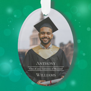Ovale de graduation minimaliste avec photo complèt