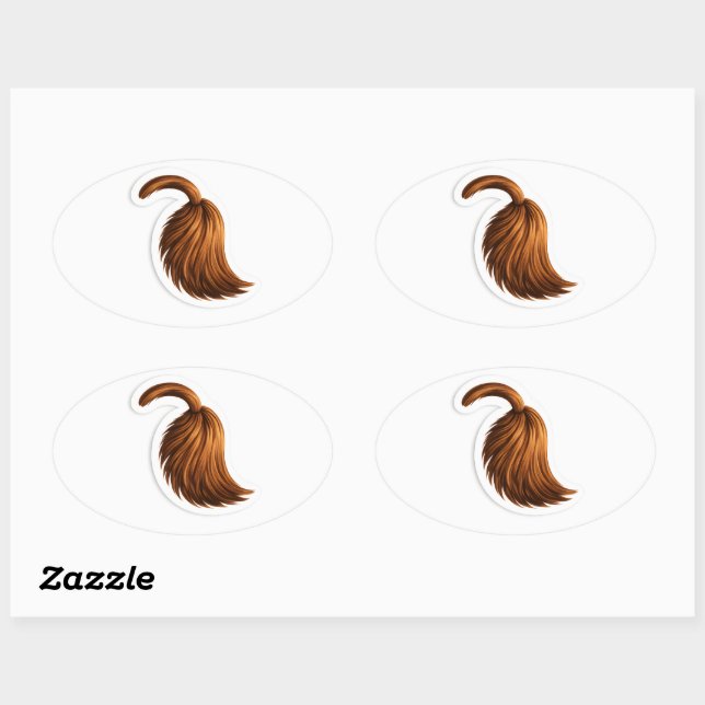 Ovale Donkey tail mini sticker sheet for party bag (Feuille)