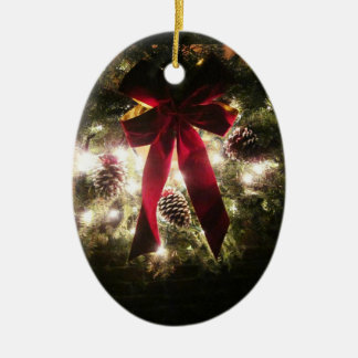 Ovale En Céramique Ornement 1 de Joyeux Noël
