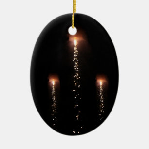 Ovale En Céramique Ornement de flottement de lanterne