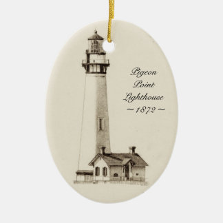 Ovale En Céramique Ornement de phare de point de pigeon
