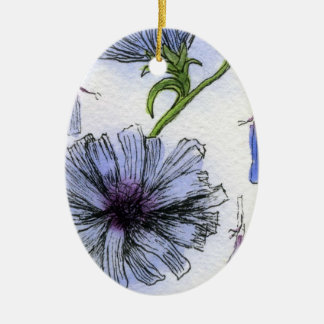 Ovale En Céramique Ornement floral