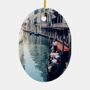 Ovale En Céramique Ornement italien d'arbre de Noël - Venise, Italie