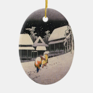 Ovale En Céramique Ornement japonais vintage