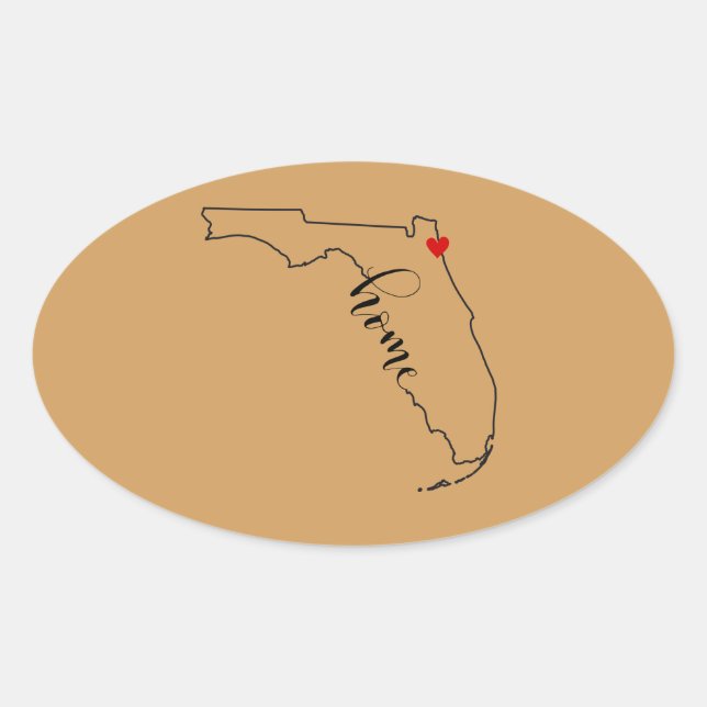 Ovale Florida Home Sticker Jacksonville (Devant)