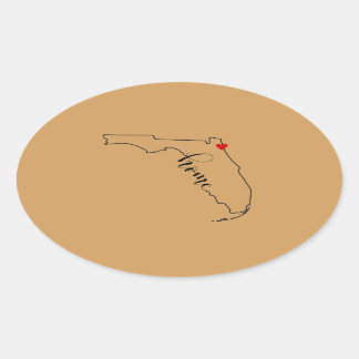 Ovale Florida Home Sticker Jacksonville