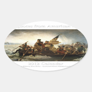 Ovale George Washington Traversant le Sticker du Delawar