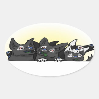 Ovale Happy Blitz Pups Sticker