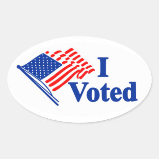 Ovale I Voted United States Flag Sticker