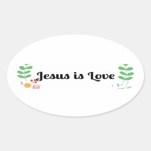 Ovale Jésus est Sticker d'amour