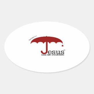 Ovale Jésus M'A Couvert Bumper Sticker