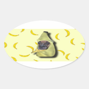 Ovale Le Beau Bean Dog Sticker