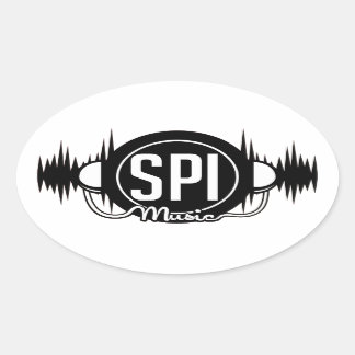 Ovale Logo SPIMUSICINC noir - Sticker