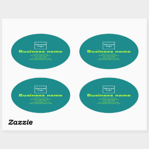 Ovale Marque d'entreprise sur Sticker Turquoise vert ova