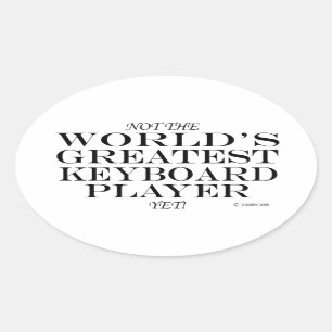 Ovale Meilleur Joueur Clavier Pourtant Sticker Oval