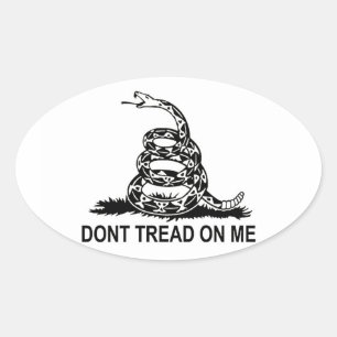 Ovale NE MARCHE PAS SUR MOI Gadsden Drapeau OVAL STICKER
