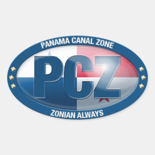 Ovale PCZ - Panama Canal Zone : Zonien Toujours, Sticker