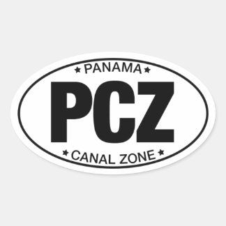 Ovale PCZ - Sticker de la zone du canal de Panama