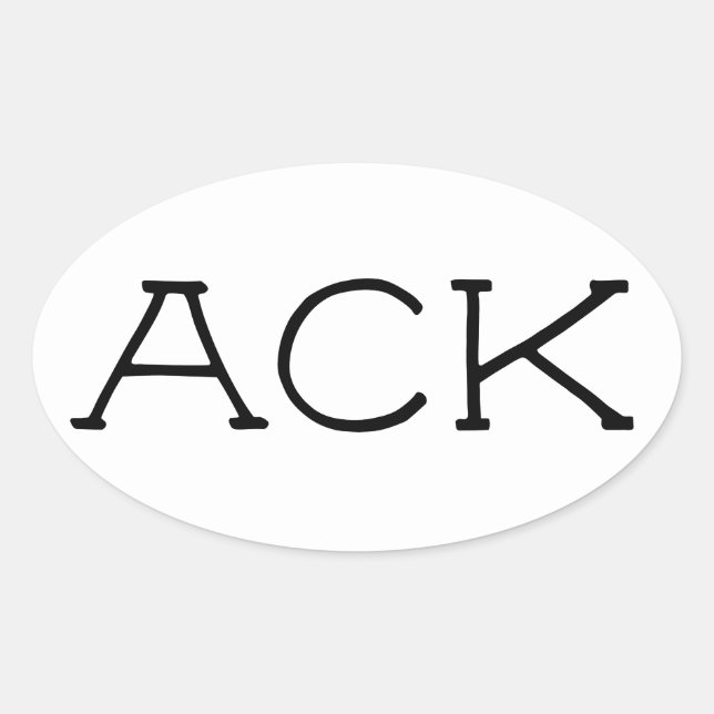 Ovale Sticker 2 de nappe "ACK" (Devant)