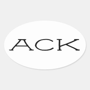 Ovale Sticker 2 de nappe "ACK"
