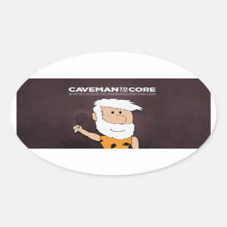 Ovale Sticker à Cuisine Caveman civil