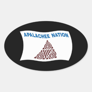 Ovale Sticker à drapeau de la nation Apalachee
