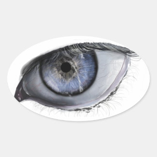Ovale Sticker à oeil réaliste