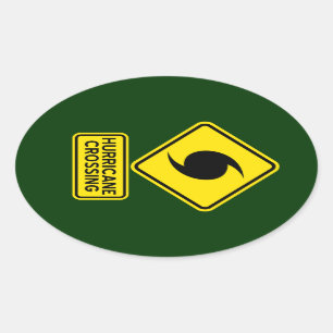 Ovale Sticker à passage d'ouragan